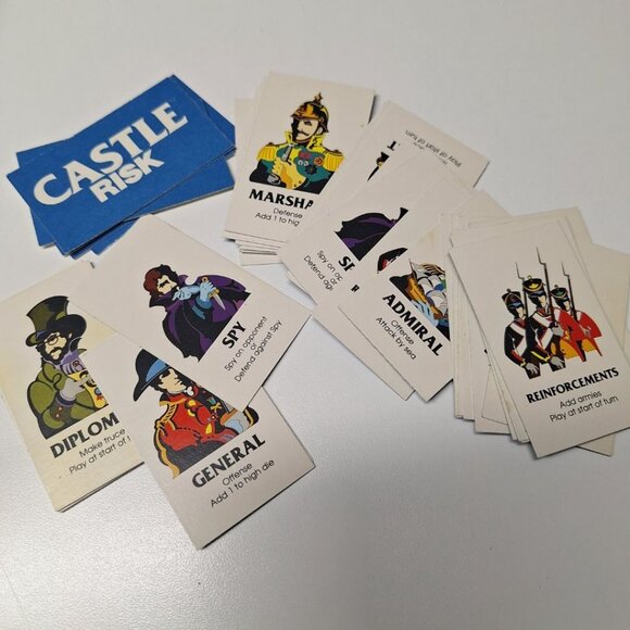 Castle Risk 1990 Board Game Replacement Pieces Dice Instruction Card Spy General - Picture 2 of 8